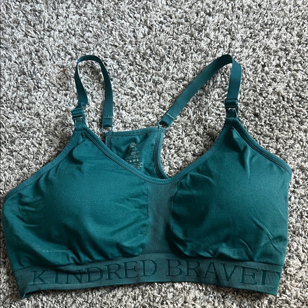 Kindred Bravely Deep Teal Sublime Pumping and Nursing Sports Bra